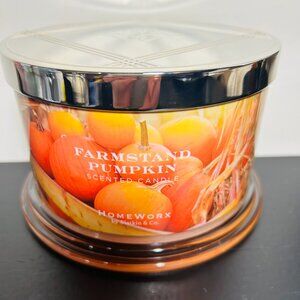 HomeWorx by Slatkin Farmstand Pumpkin 4-Wick 18oz Candle NEW